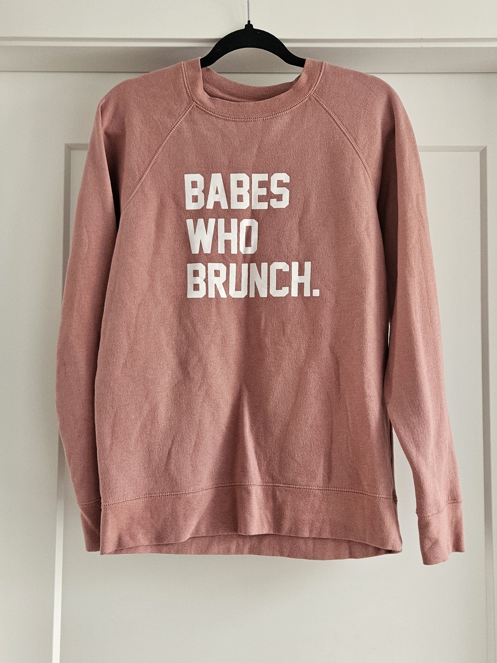 Brunette The Label Pink 'BABES WHO BRUNCH.' Crewneck Sweatshirt